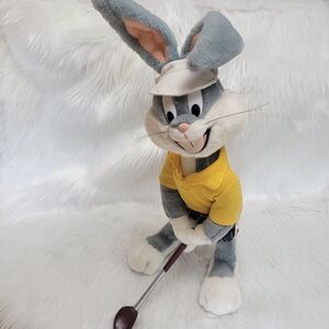 BUGS BUNNY VTG 50th Anniversary Collection Poseable Golf Themed Stuffed Plush‎